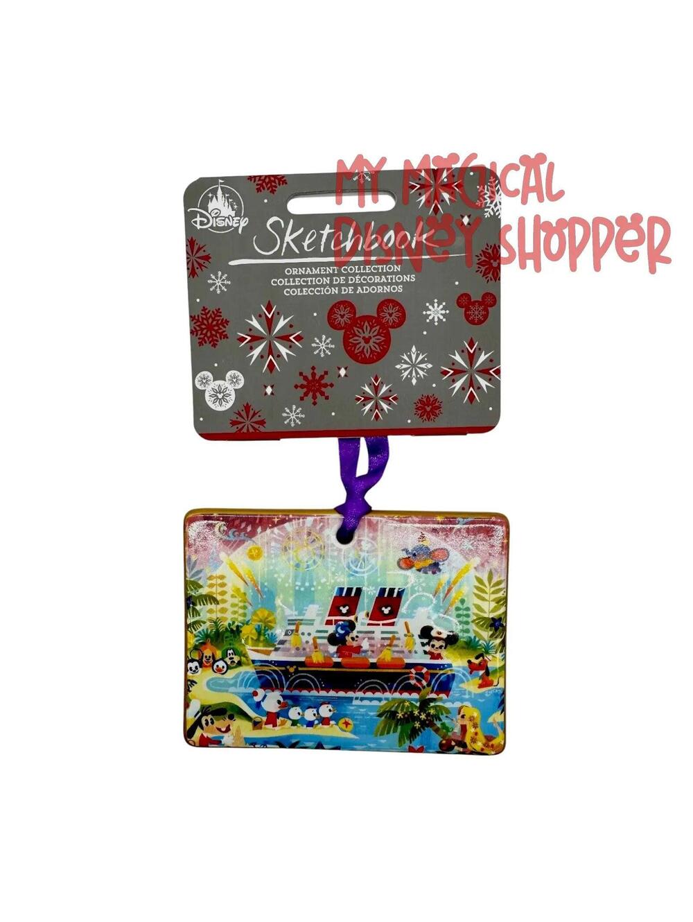 DCL Disney Cruise Line Joey Chou Sketchbook Ceramic Ornament